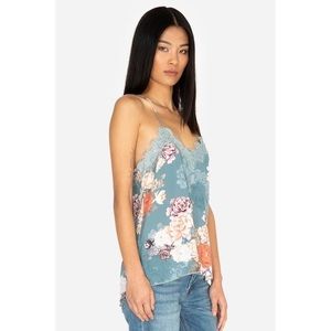 Johnny Was Jade Carmen Silk Lace Floral Camisole